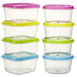Gifi Boîte alimentaire couvercle multicolore 65 ml x8 Sale