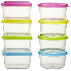 Gifi Boîte alimentaire couvercle multicolore 65 ml x8 Sale