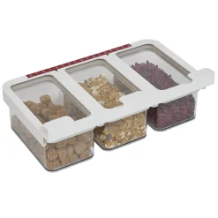 Gifi Boîte alimentaire 3en1 à fixer sur étagère L33x19xH11cm Online