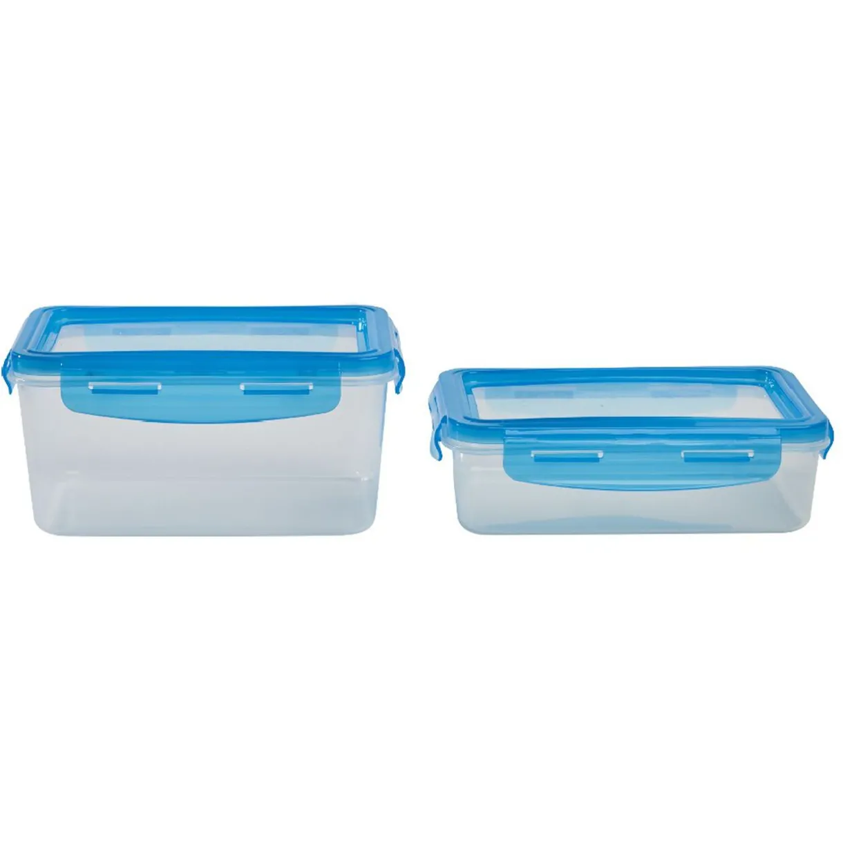 Gifi Boîte alimentaire en plastique avec couvercle flexible en silicone x2