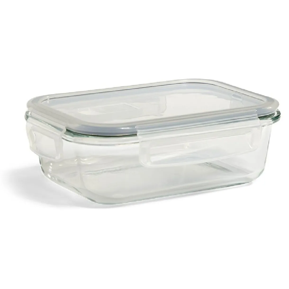 Gifi Boîte alimentaire en verre avec couvercle plastique à clips 640ml New
