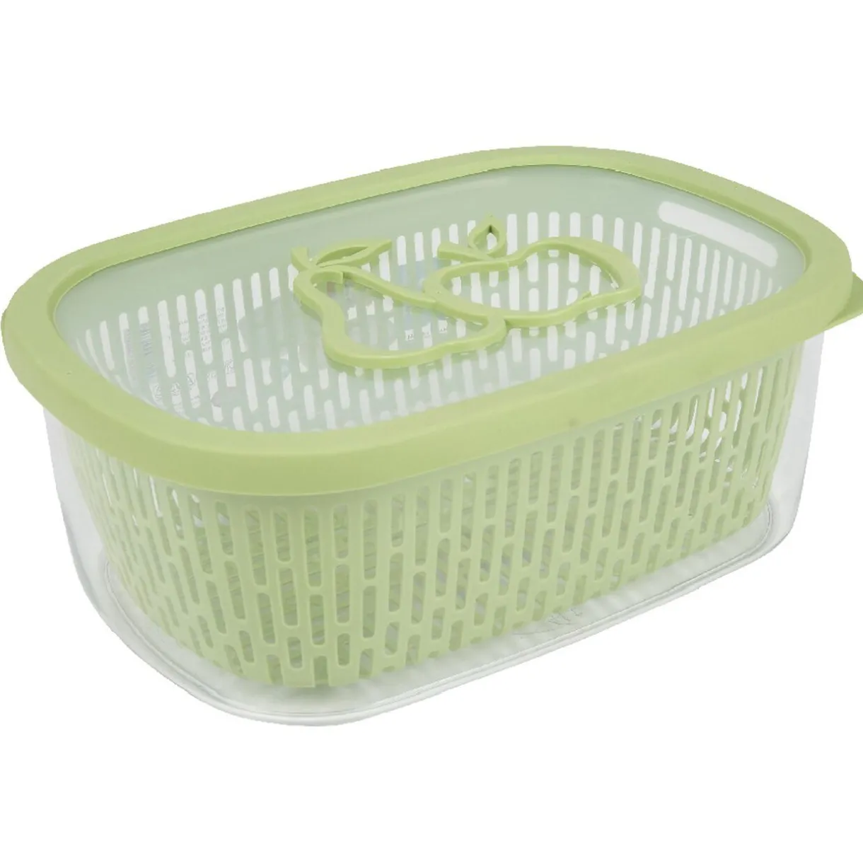 Gifi Boîte alimentaire hermétique avec panier fraîcheur 4 L vert Discount