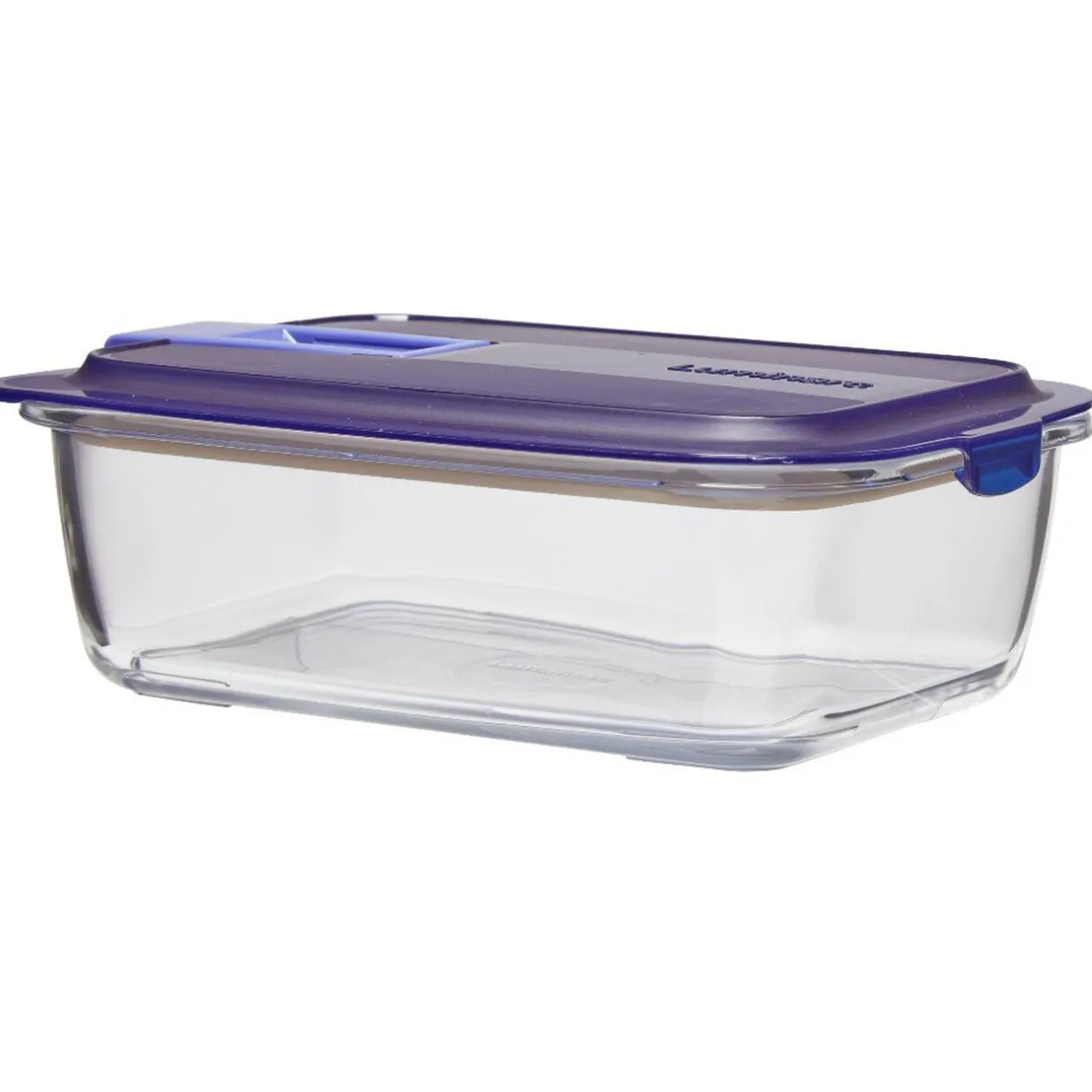 Gifi Boîte alimentaire Luminarc Easy Box verre transparent et bleu 122 cl Clearance