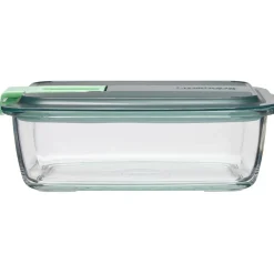 Gifi Boîte alimentaire Luminarc verre Esay Box transparent et vert 122 cl Outlet
