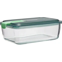 Gifi Boîte alimentaire Luminarc verre Esay Box transparent et vert 122 cl Outlet