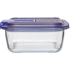 Gifi Boîte alimentaire Luminarc verre Easy Box transparent et vert 76 cl Best