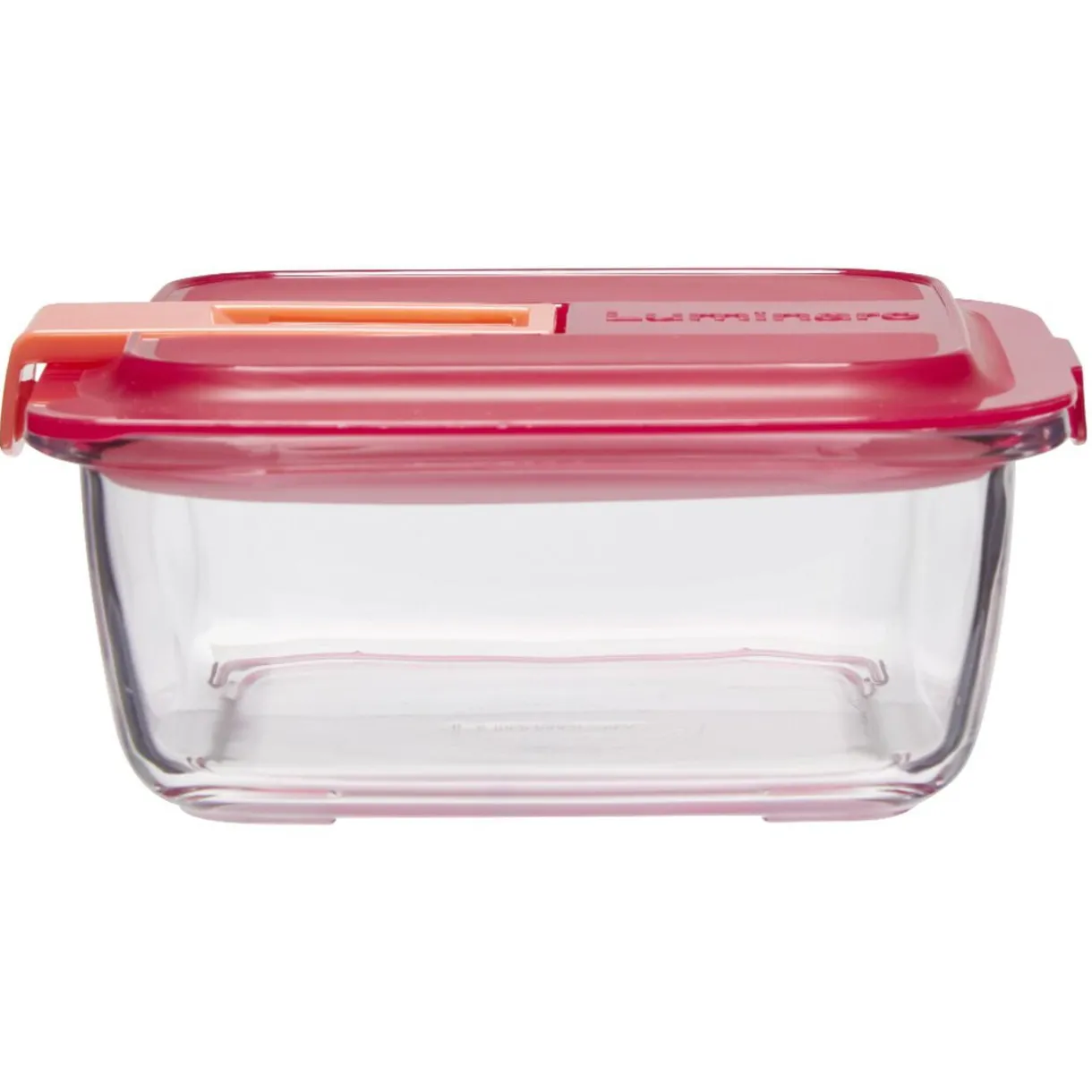 Gifi Boîte alimentaire Luminarc verre Esay Box transparent et rouge 76 cl New