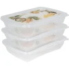 Gifi Boîte alimentaire motif légumes et fruits 1 L x3