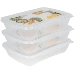 Gifi Boîte alimentaire motif légumes et fruits 1 L x3