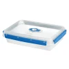 Gifi Boîte alimentaire rectangulaire transparente bleu et blanc 2L Best