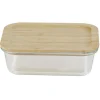 Gifi Boîte alimentaire verre avec couvercle bambou 1 000 ml Sale