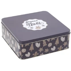 Gifi Boîte carrée en métal pour gâteaux de Noël Online