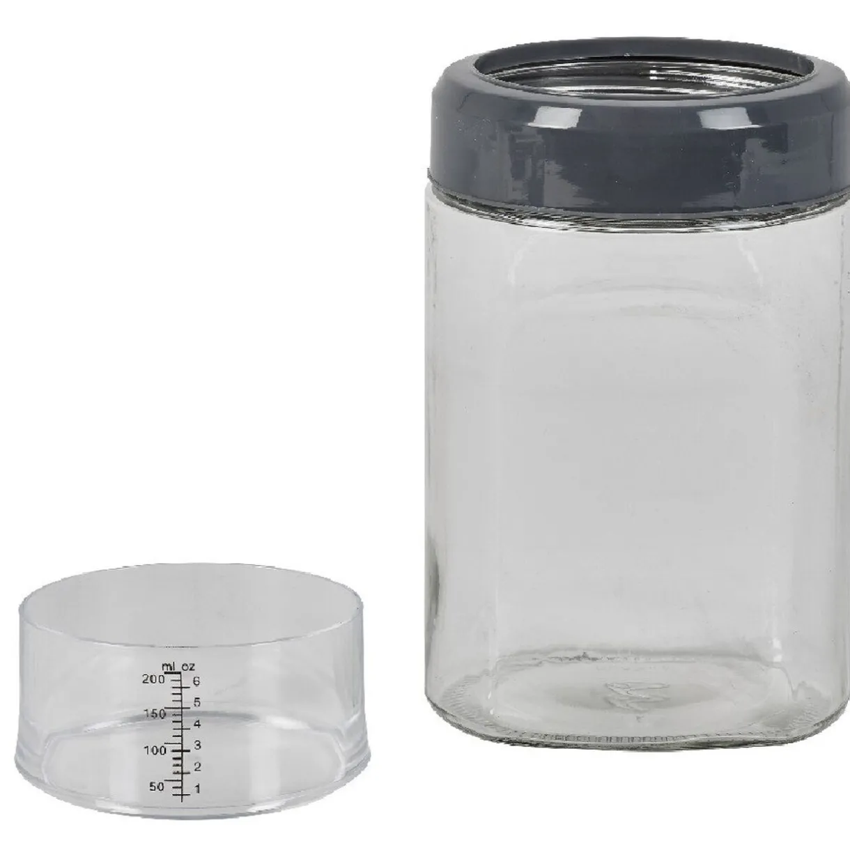Gifi Boîte conservation verre 2 en 1 couvercle mesureur