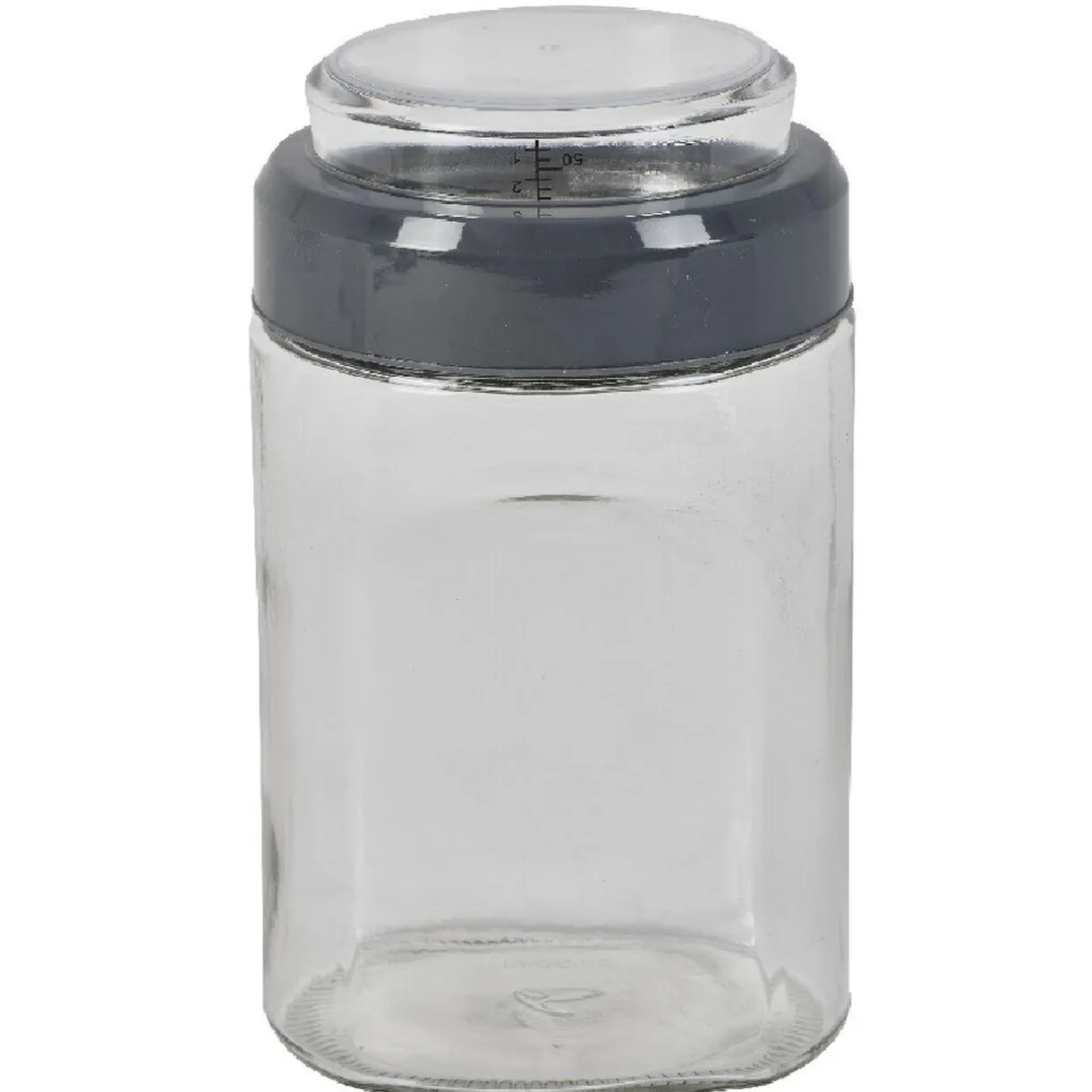 Gifi Boîte conservation verre 2 en 1 couvercle mesureur