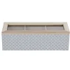 Gifi Boîte déco 3 compartiments à fenêtre gris blanc New