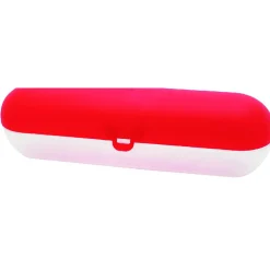 Gifi Boîte de conservation alimentaire cylindre rouge transparent