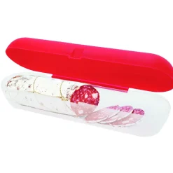 Gifi Boîte de conservation alimentaire cylindre rouge transparent