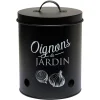 Gifi Boîte de conservation métal noir pour oignon Discount