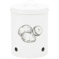 Gifi Boîte de conservation pour pommes de terre en métal blanc Hot