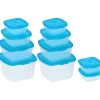 Gifi Boîte de conservation transparente couvercle bleu x10 Outlet