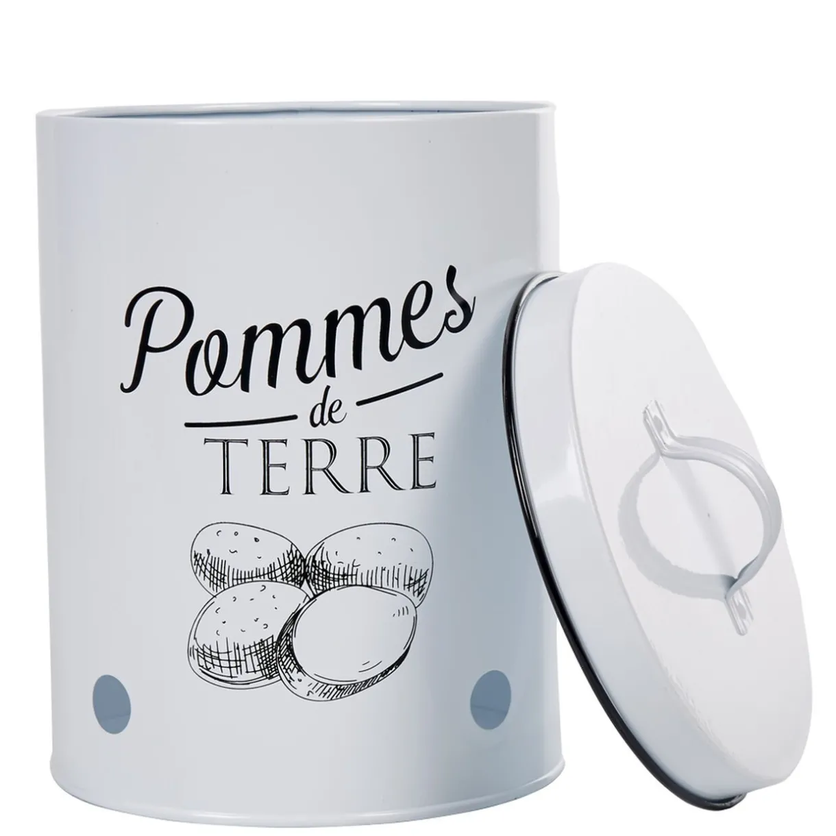 Gifi Boîte de conservation vintage en métal pour pommes de terre Best