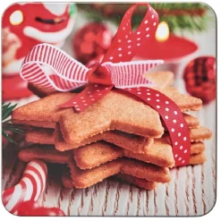 Gifi Boîte de Noël carré vintage métal motif biscuit étoile Clearance