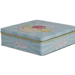 Gifi Boîte de rangement cuisine bleue décor glace multicolore Discount