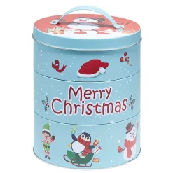 Gifi Boîte en métal 3 niveaux design Noël