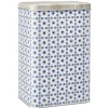 Gifi Boîte en métal décor carreau de ciment avec couvercle effet bois Clearance