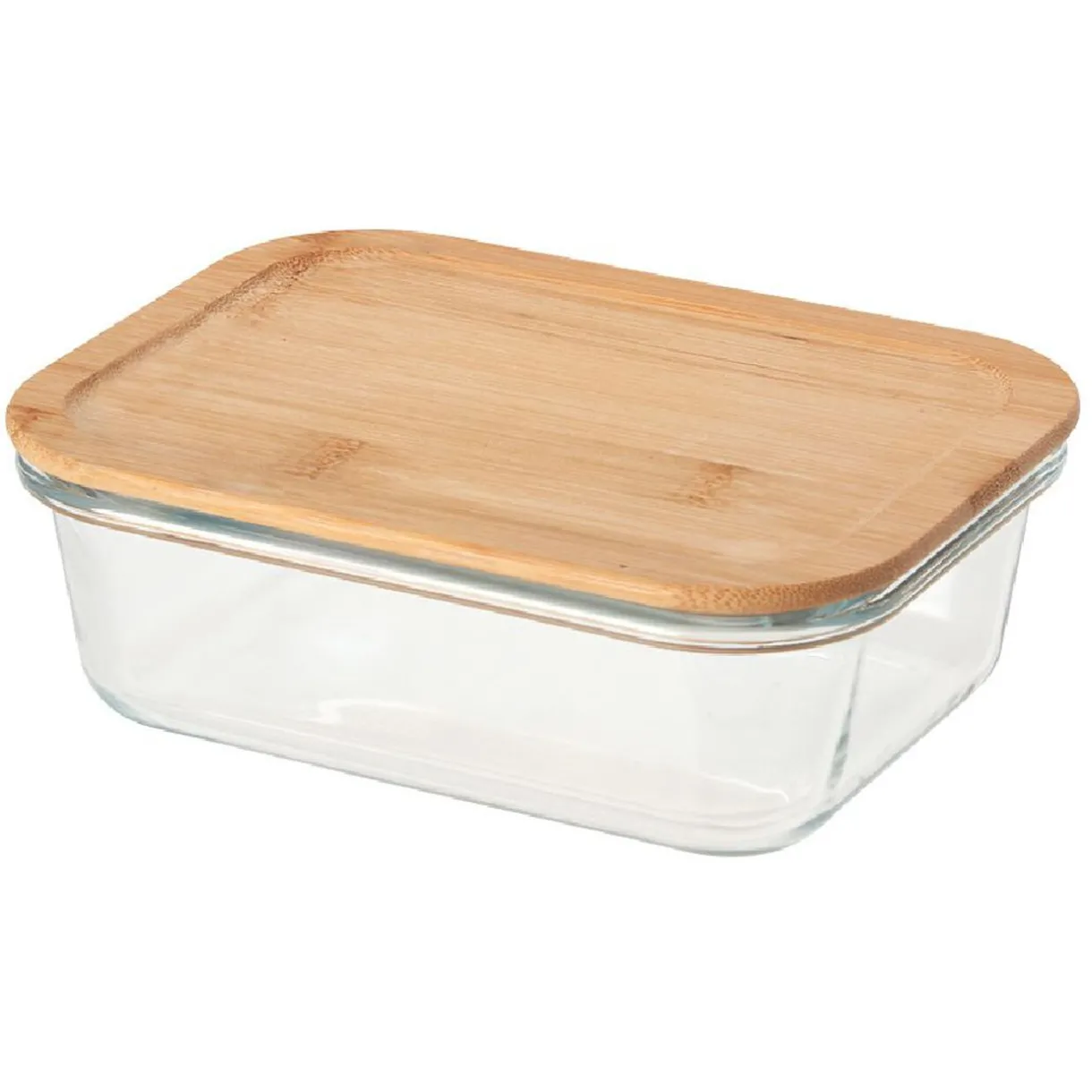 Gifi Boîte en verre et bambou 1 L Discount