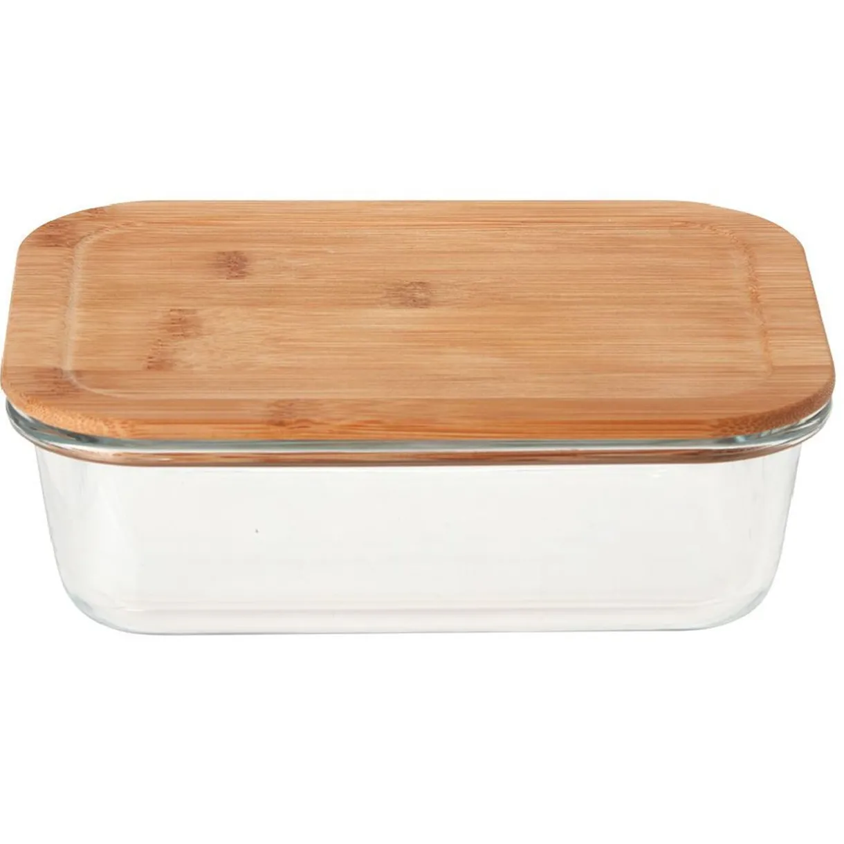 Gifi Boîte en verre et bambou 1,5 L Discount