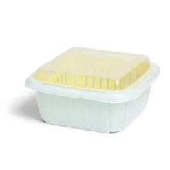 Gifi Boîte égouttoir plastique vert anis 22x22xH10cm Best