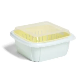 Gifi Boîte égouttoir plastique vert anis 22x22xH10cm Best