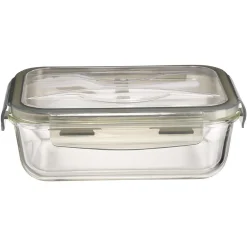 Gifi Boîte Lunchbox en verre avec couverts en plastique 1,2L Online