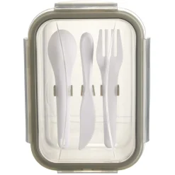 Gifi Boîte Lunchbox en verre avec couverts en plastique 1,2L Online