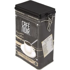 Gifi Boîte rectangulaire en métal design café noir Outlet
