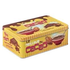 Gifi Boîte rectangulaire en métal le meilleur du cacao Outlet