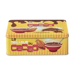 Gifi Boîte rectangulaire en métal le meilleur du cacao Outlet
