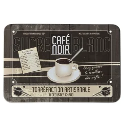 Gifi Boîte rectangulaire en métal design café noir Clearance