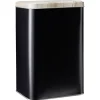 Gifi Boîte rectangulaire en métal noir avec couvercle effet bois Clearance
