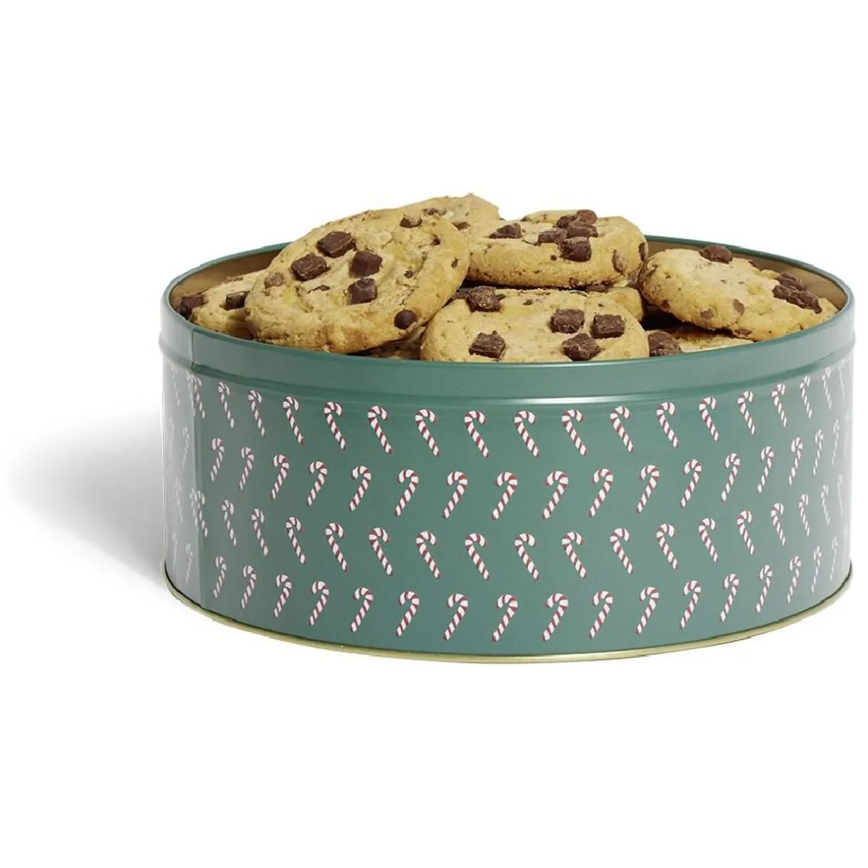 Gifi Boîte ronde en métal Ø22cm motif sucres d'orge rouge et vert Clearance