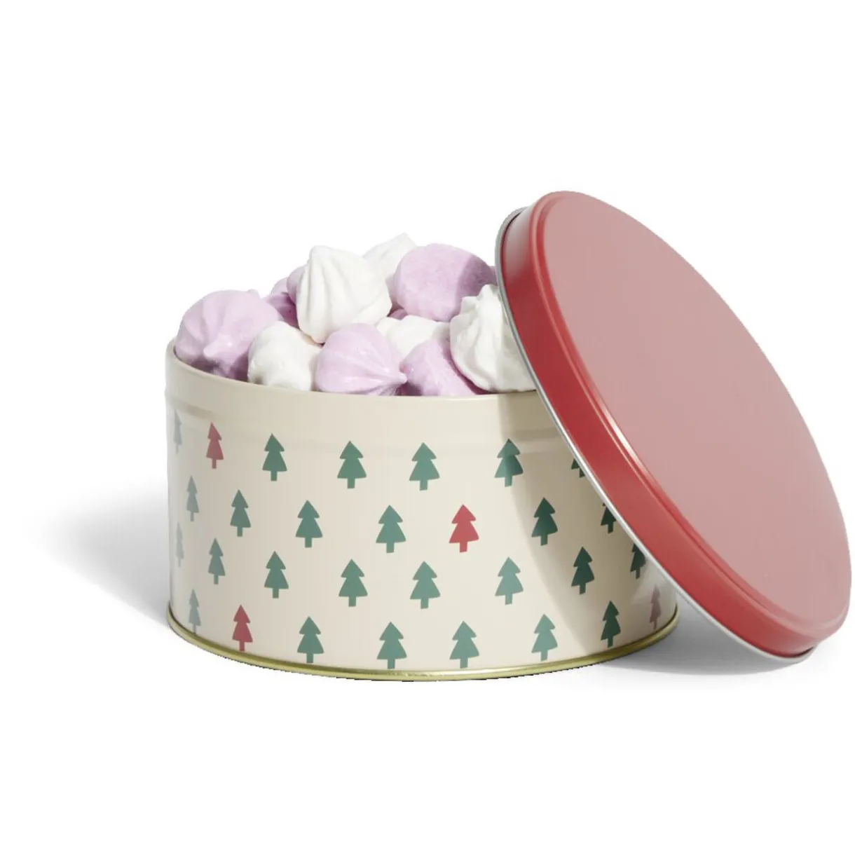 Gifi Boîte ronde en métal Ø13,5cm motif sapin vert et rouge Online