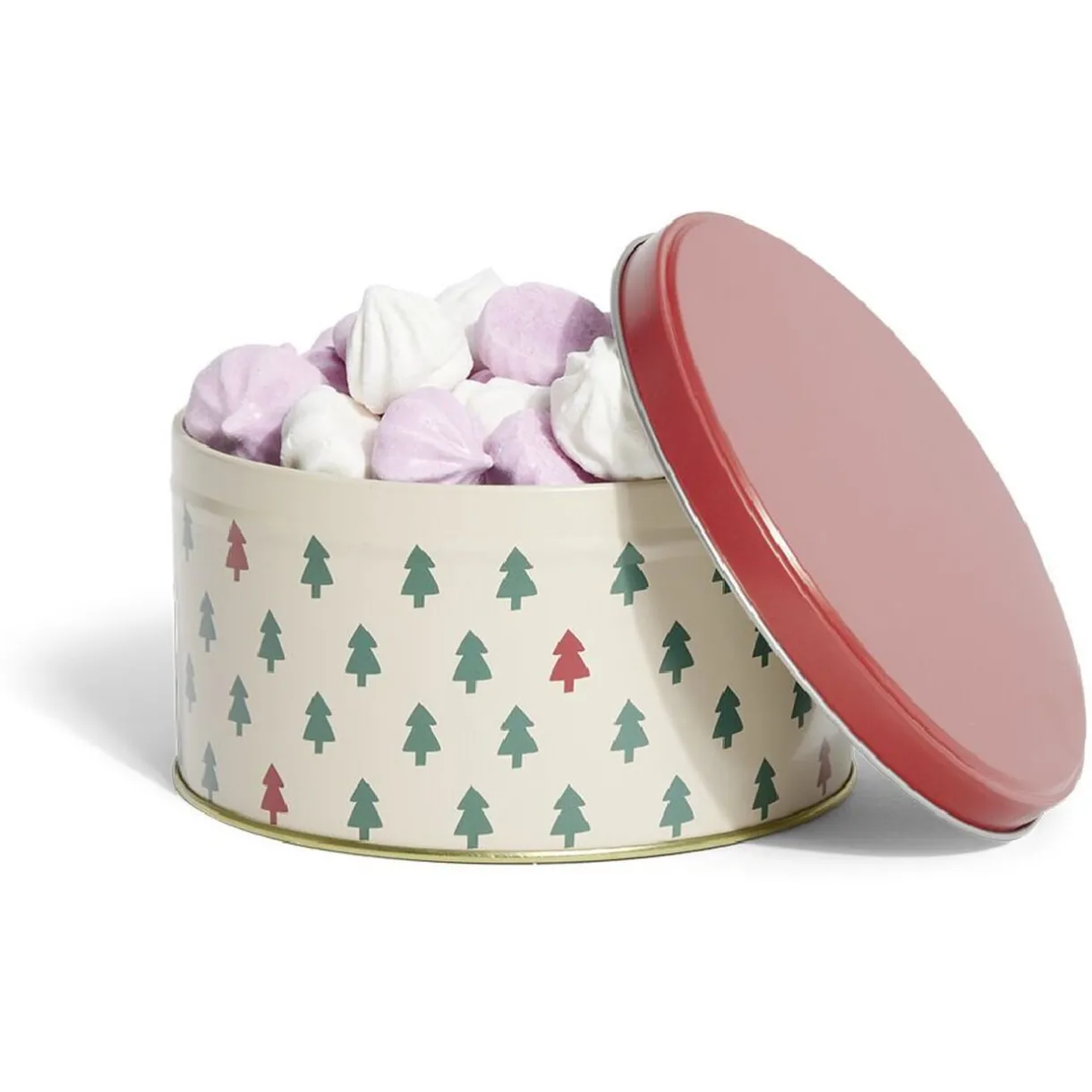 Gifi Boîte ronde en métal Ø13,5cm motif sapin vert et rouge Online
