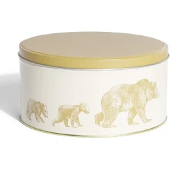 Gifi Boîte ronde en métal Ø16,7cm motif ours jaune Hot