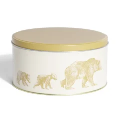 Gifi Boîte ronde en métal Ø16,7cm motif ours jaune Hot
