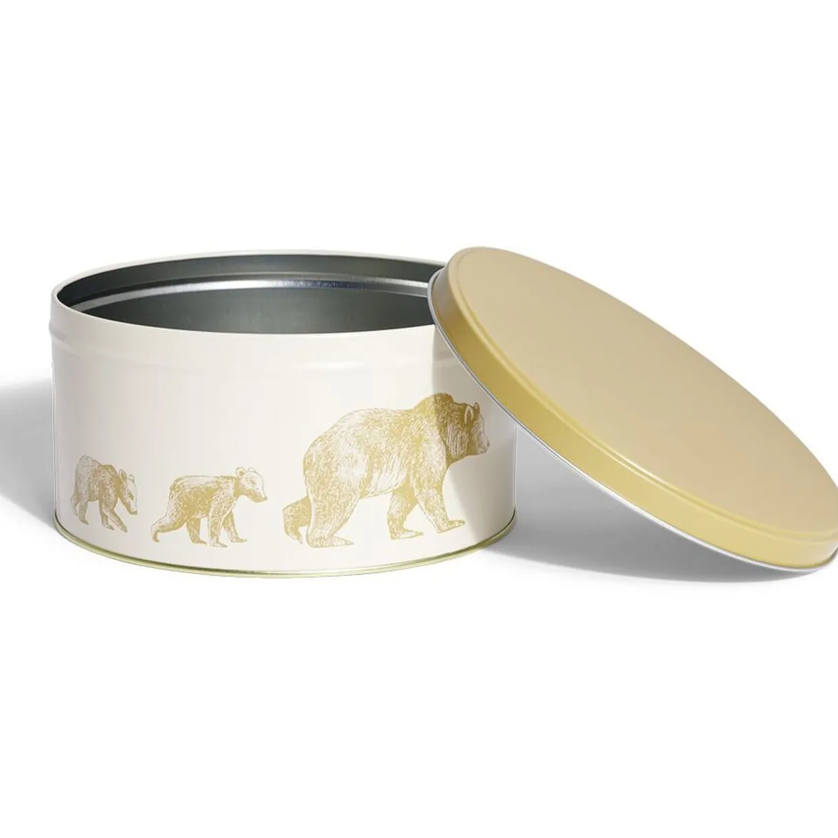 Gifi Boîte ronde en métal Ø16,7cm motif ours jaune Hot