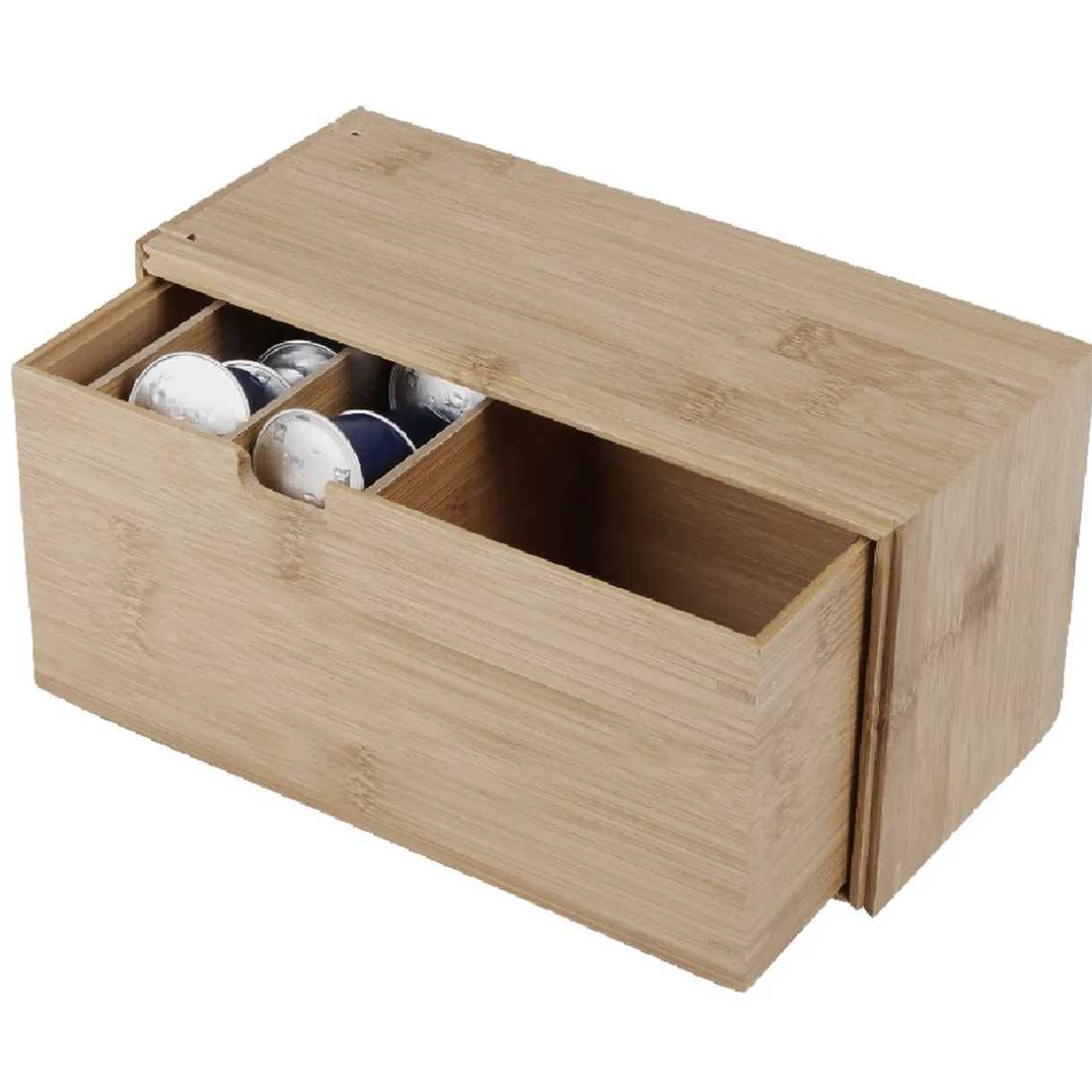Gifi Boîte tiroir à dosettes bambou naturel Outlet