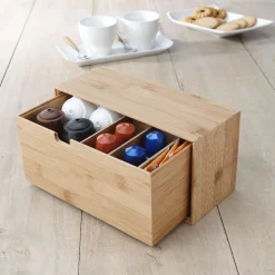 Gifi Boîte tiroir à dosettes bambou naturel Online