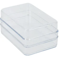 Gifi Boîte transparente à 2 niveaux pour frigo 2,5L - L.21,5x14,5xH10,5cm Sale