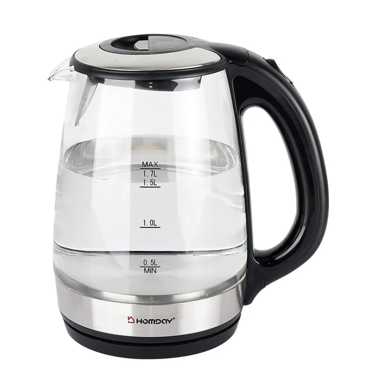 Gifi Bouilloire en verre Homday électrique à LED bleu 1,7L Best